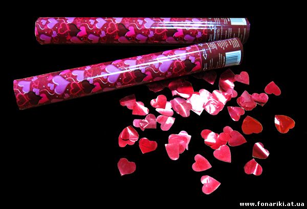 Пневмохлопушка романтическая - звездопад из Валентинок на День всех влюбленных